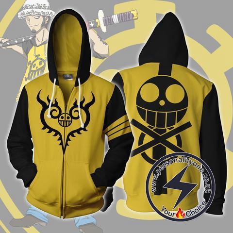 One Piece - Trafalgar D. Water Law Tattoos ZipUp - Hoodies Jackets